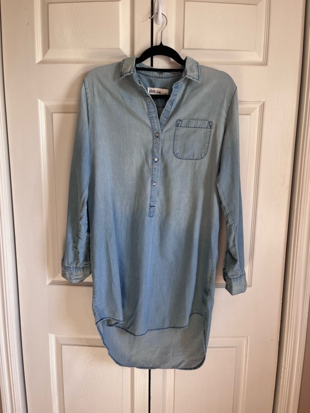 Pistola Chambray Cotton Popover Women’s S Tunic/Dress